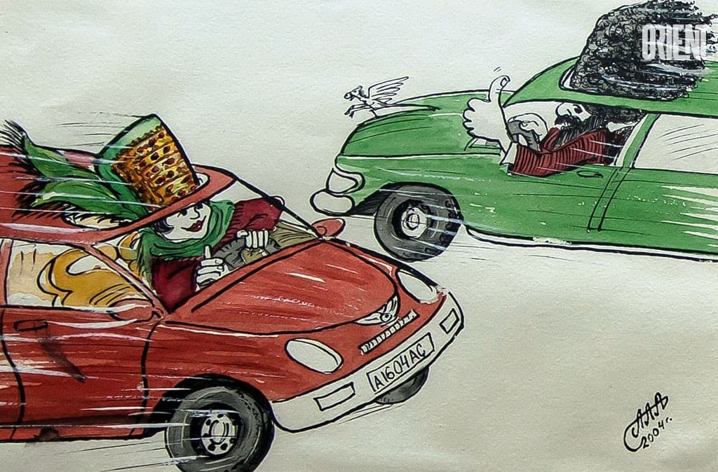 April Fools' Exhibition of Cartoons in Ashgabat Art Museum: with humor in life