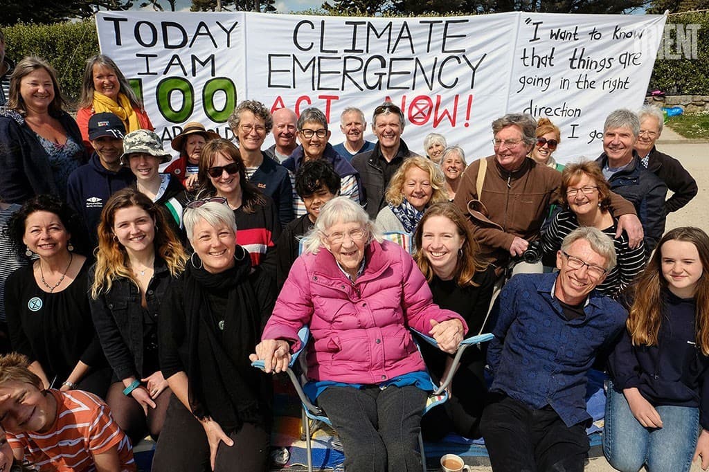 The participant of World War II celebrated her 100th anniversary with an environmental party