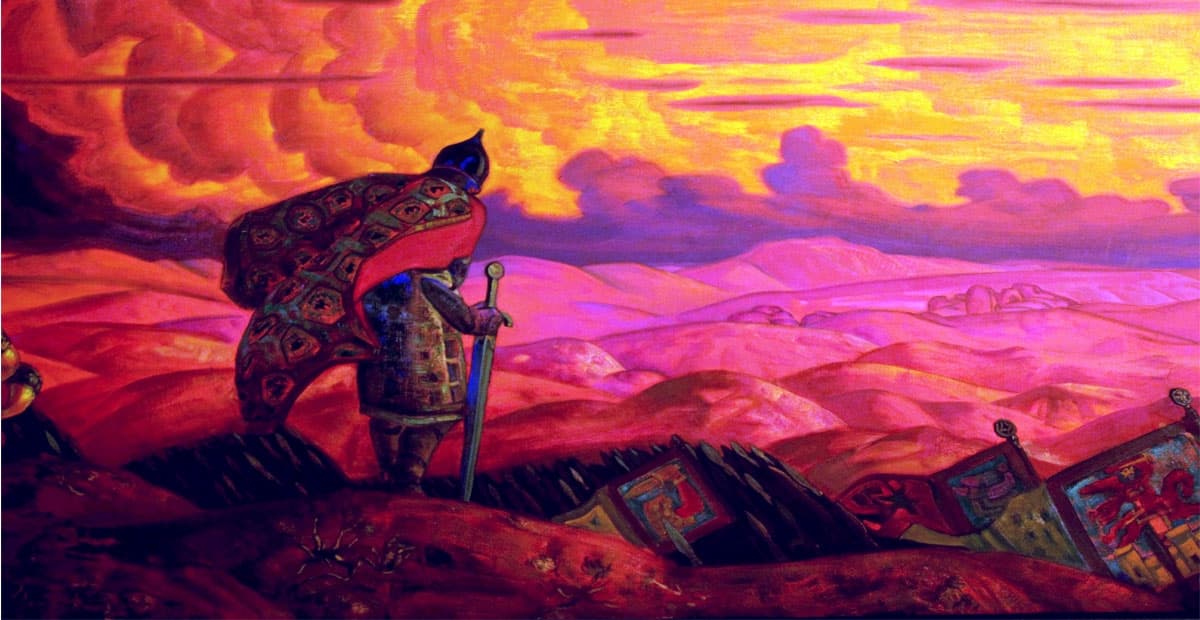 “Arrows of the Sky – Spears of the Earth”: a painting by Roerich in Turkmenistan