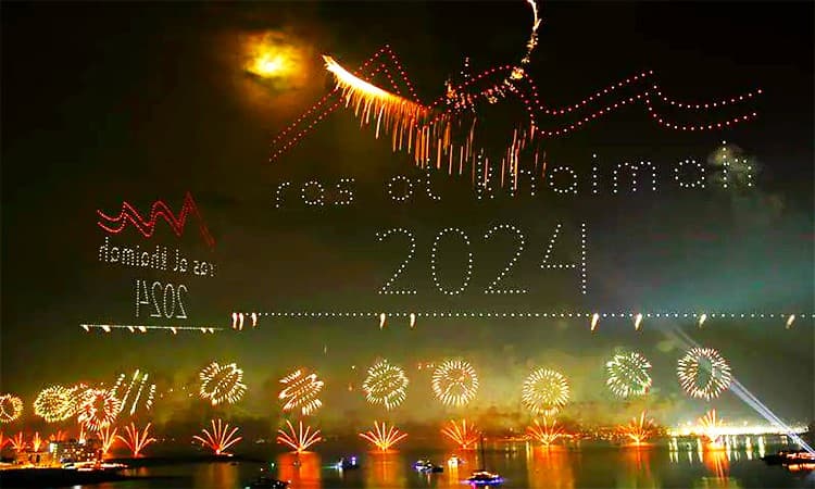 Two Guinness World records have been set in the UAE with the help of a New Year's show of drones and fireworks