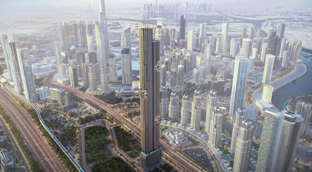 Dubaýda 445 metr beýiklikdäki Downtown Residences beýik binasynyň gurluşygy meýilleşdirilýär