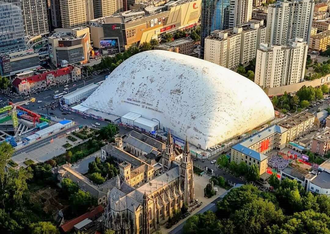 worlds-largest-inflatable-dome-erected-china-eco-protection-construction