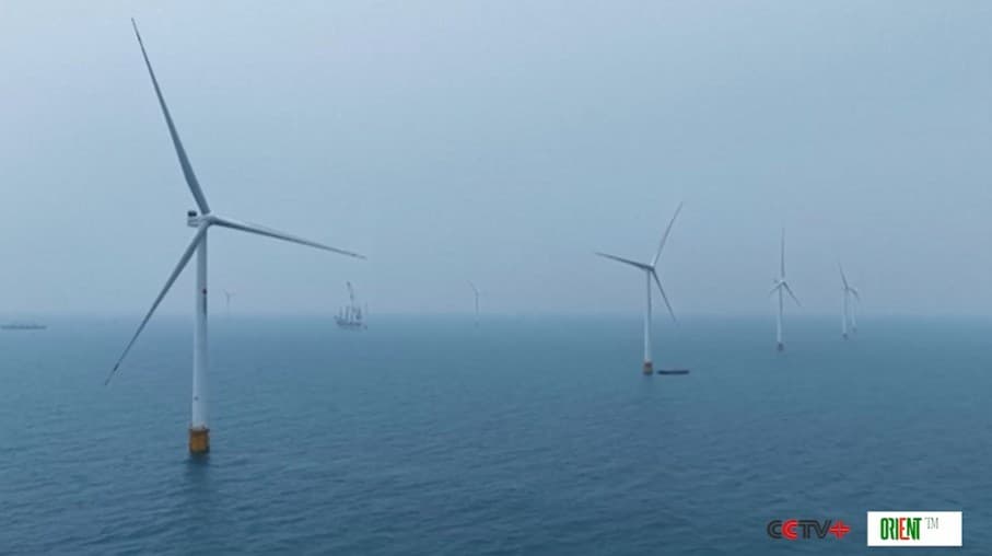 Hytaýda deňiz ýel energiýasynda uly öňe gidişlik — Hainan Qiyuan deňiz ýel elektrik stansiýasy işe girizildi