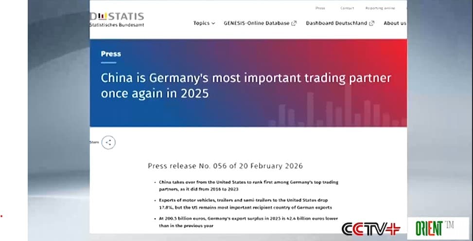 China becomes Germany's most important trading partner once again in 2025