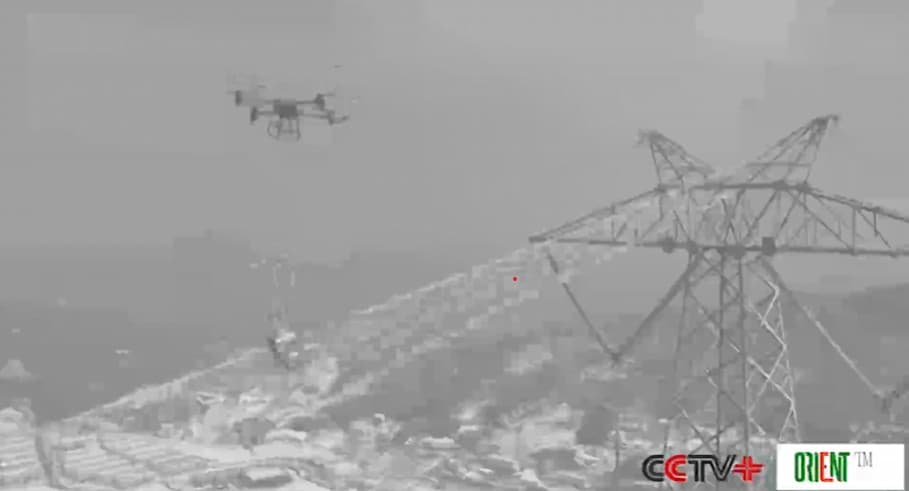 Drone, robot take powerline de-icing efficiency to new level in China