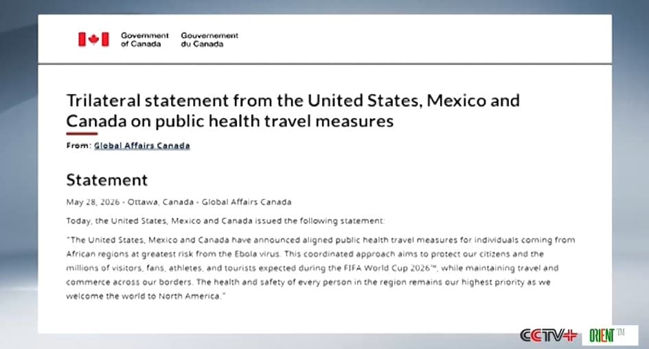 US, Mexico and Canada Introduce Coordinated Measures Against Ebola Spread Ahead of World Cup