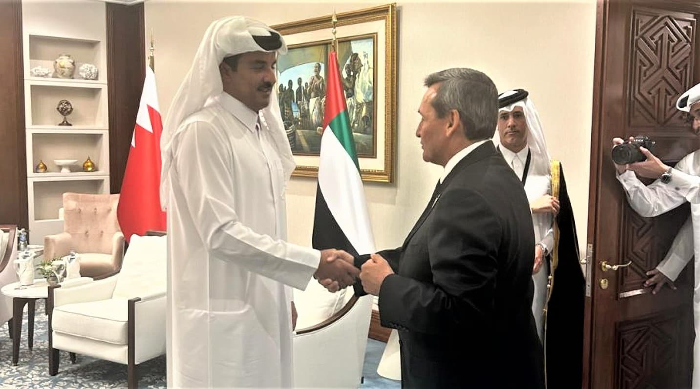 foreign-minister-turkmenistan-met-emir-qatar-doha