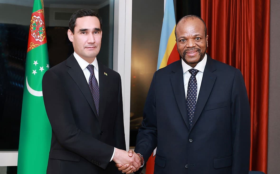 The President of Turkmenistan met with the King of Eswatini in New York