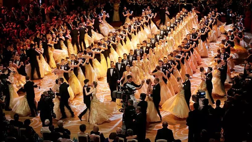 Young people from many countries united to dance at the Dubai Opera Ball