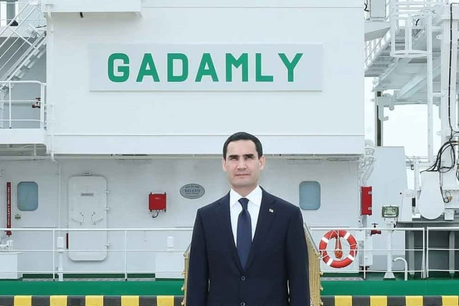President Serdar Berdimuhamedov Commissioned the New Turkmen Dry Cargo Vessel "Gadamly"