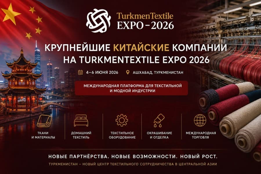 Hytaýyň iri önümçilik kompaniýalary "TurkmenTextile EXPO 2026" sergisine gatnaşar