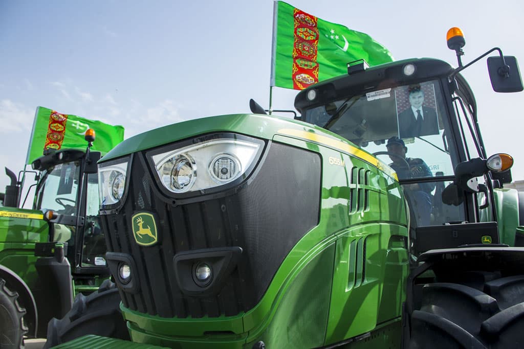 Machinery of John Deere - for the aid to Turkmen farmers and tenants