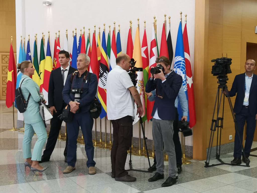 The briefing for mass media in the Ministry of Foreign Affairs of Turkmenistan brought together representatives of media communities from about 20 countries