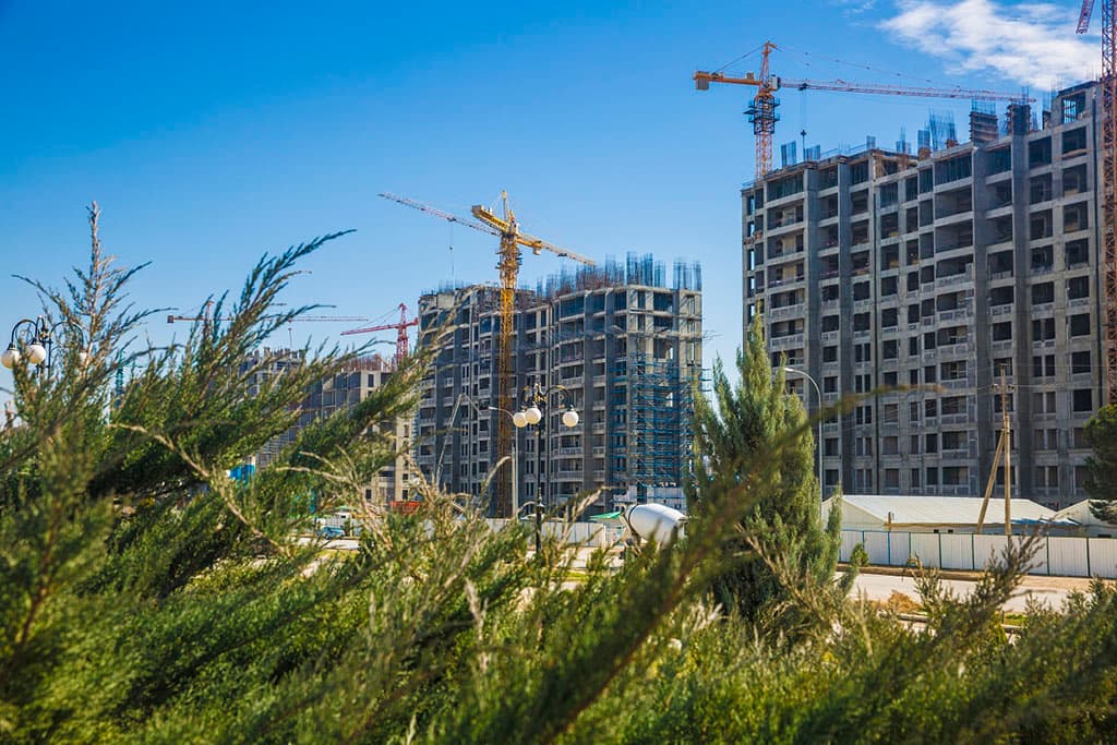 Turkmen companies are constructing thousands of buildings and structures throughout the country