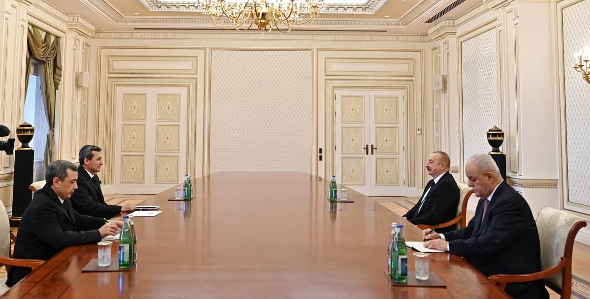 Azerbaýjanyň Prezidenti Ylham Alyýew Türkmenistanyň Ministrler Kabinetiniň Başlygynyň orunbasaryny kabul etdi