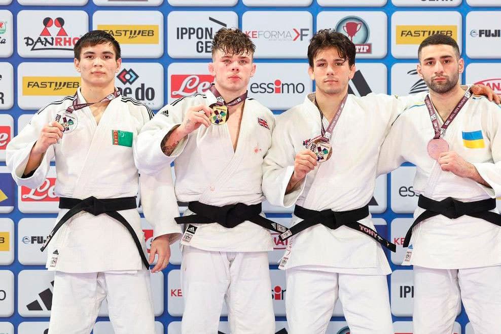 Türkmen dzýudoçysy Italiýada geçen Ýewropanyň açyk çempionatynda kümüş medal gazandy