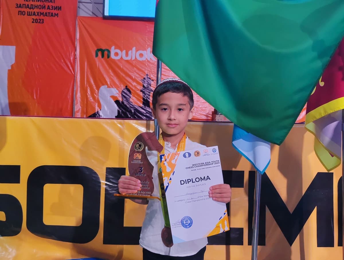 Бронза 6-летнего туркменского шахматиста на чемпионате Западной Азии