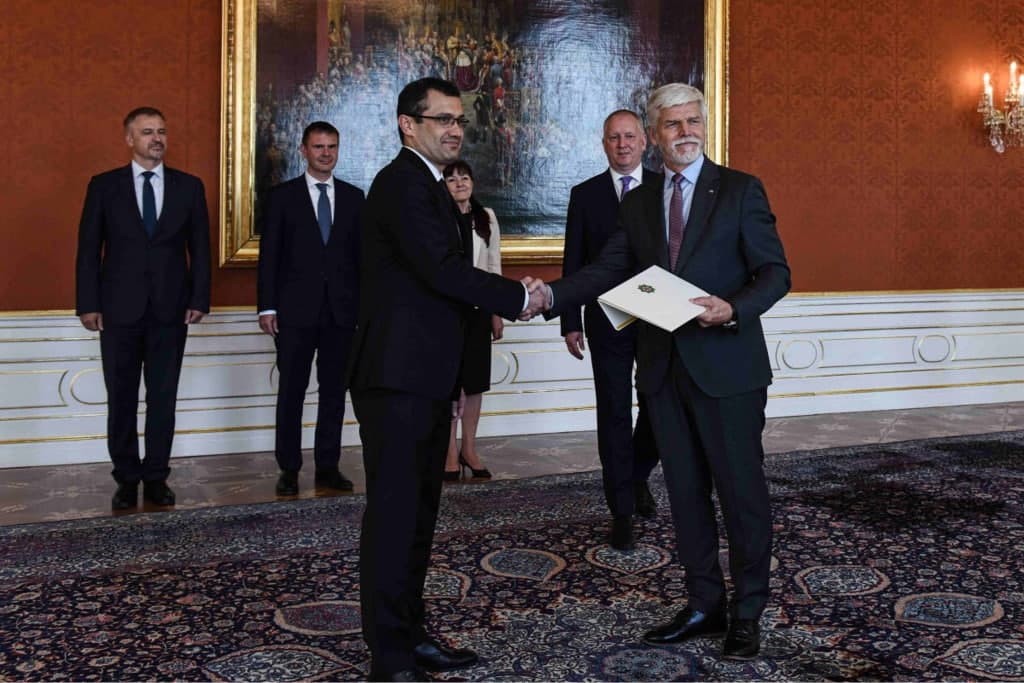 The Turkmen Ambassador presented credentials to the President of the Czech Republic