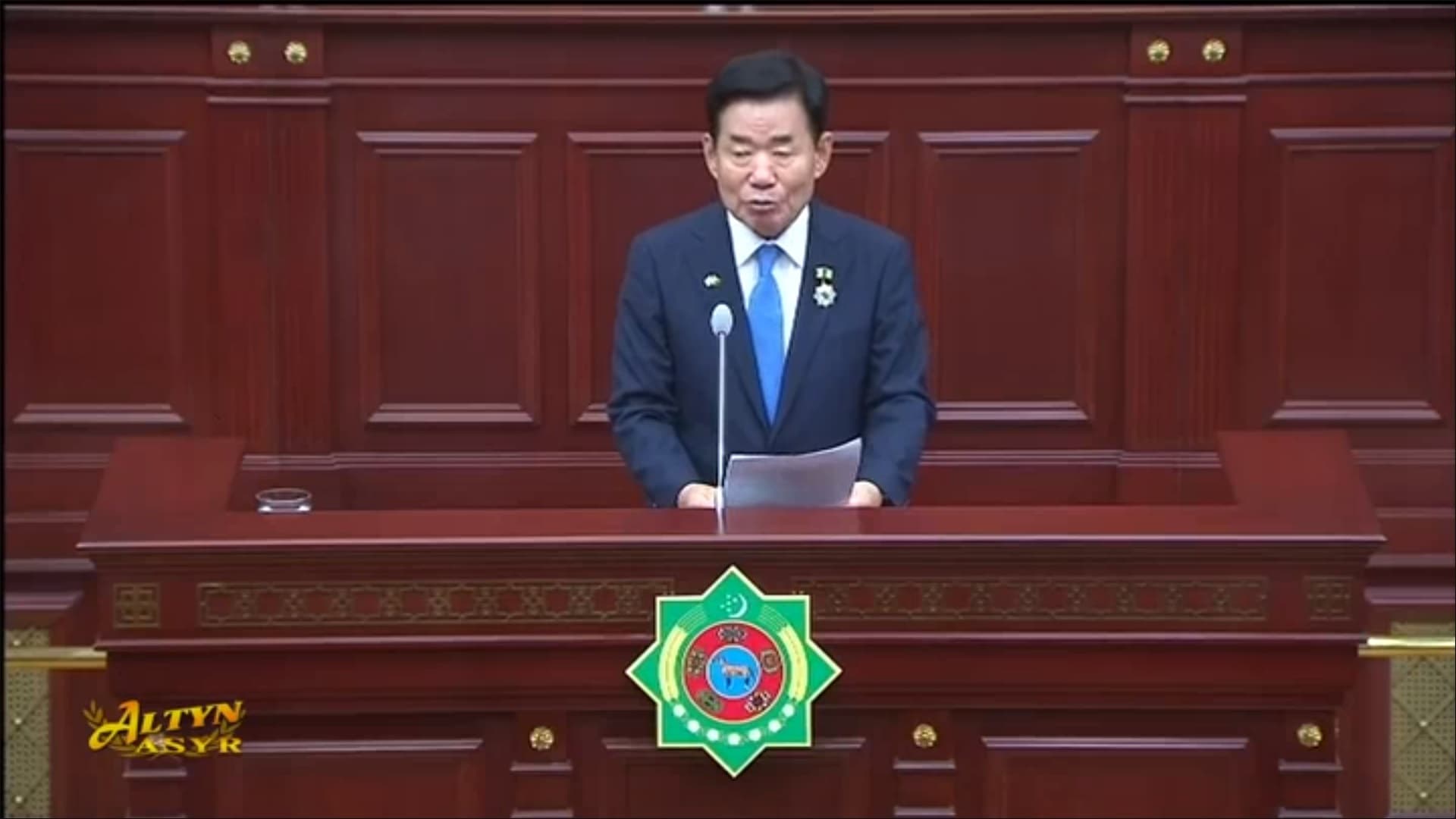 The head of the South Korean Parliament addressed the Mejlis of Turkmenistan