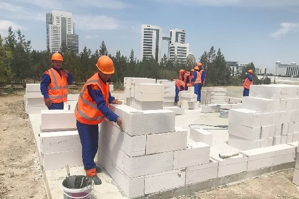 Производство газобетона в Туркменистане выросло почти на 6%