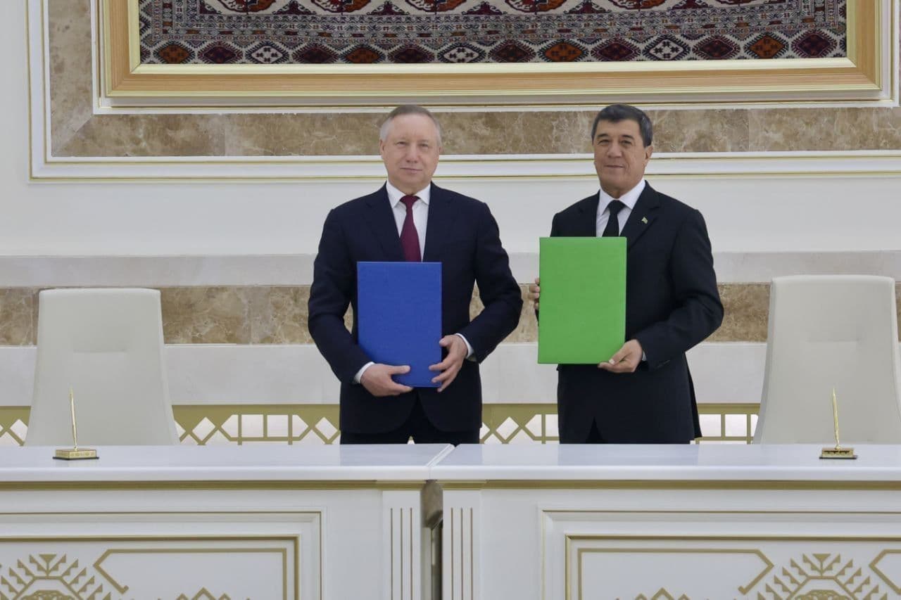 The city of Arkadag and St. Petersburg signed a cooperation agreement