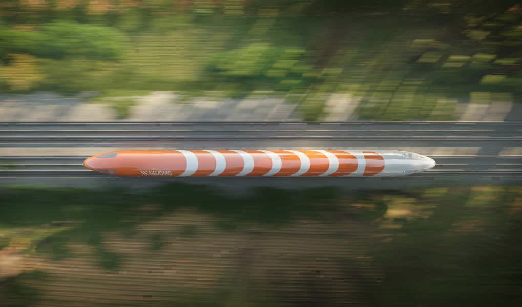 A “levitating” train was tested in Poland