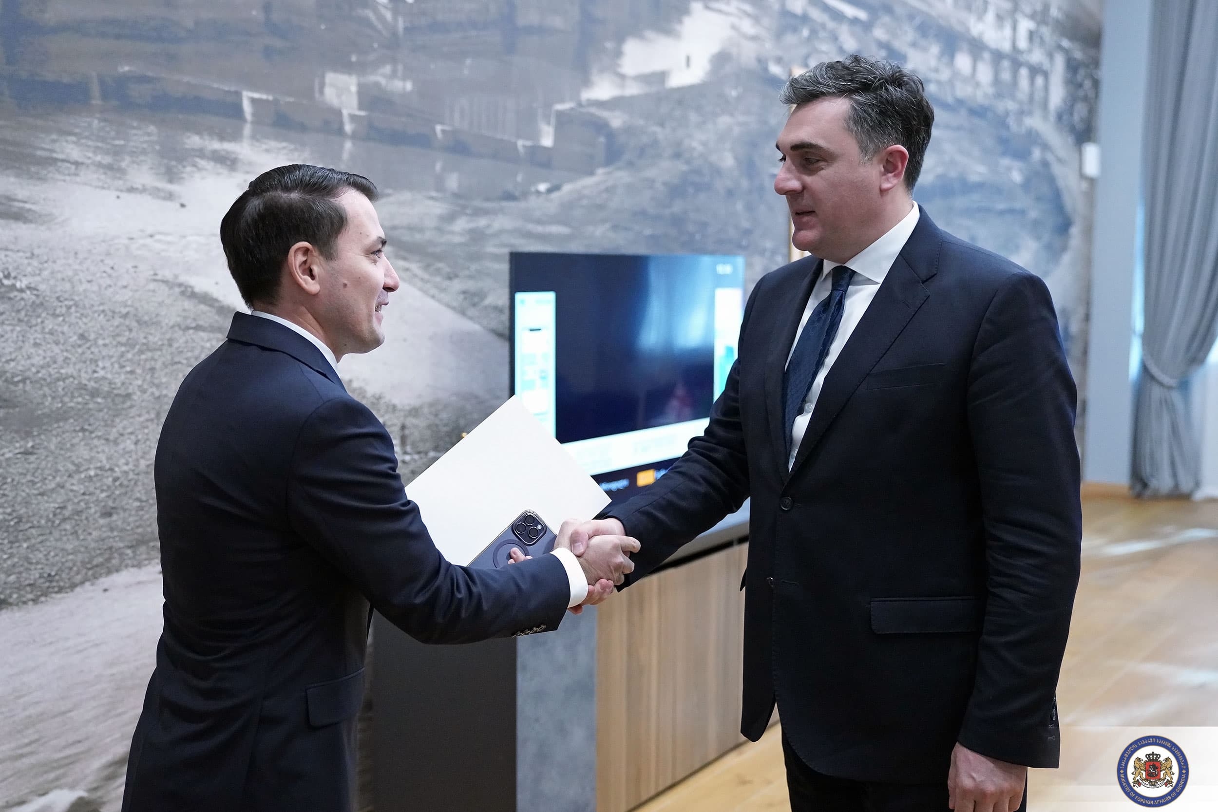 Türkmenistanyň ilçisiniň Gruziýanyň Daşary işler ministri bilen duşuşygy
