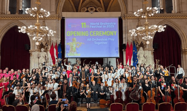 Türkmenistanyň ýaşlar orkestri: Wenada ajaýyp çykyşlar we festiwaly açmak hormaty
