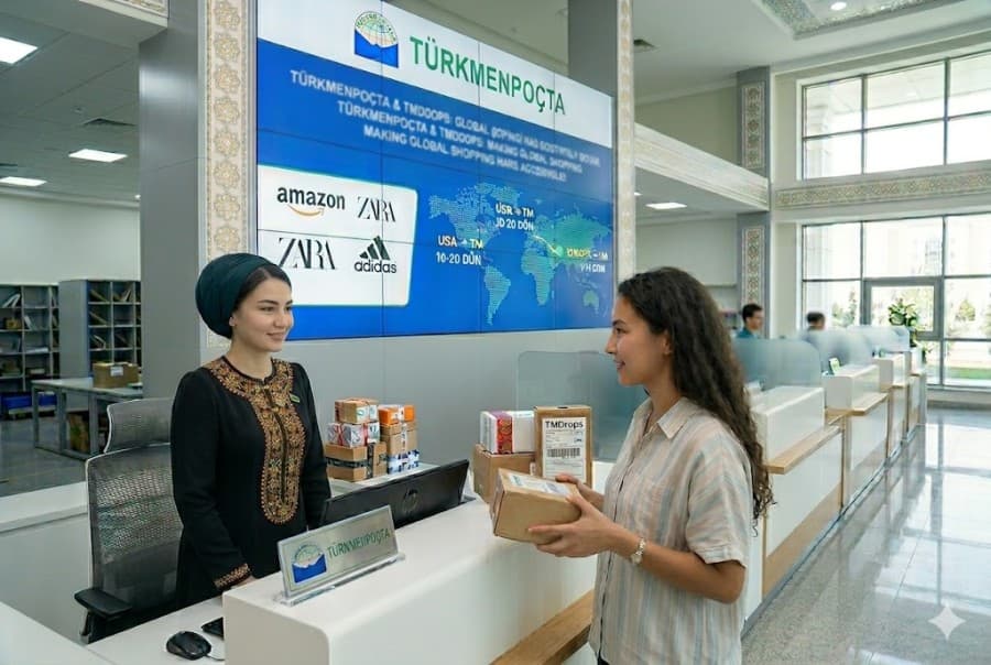 Amazon, eBay, Zara, Adidas, Balenciaga: “Türkmenpoçta” halkara onlaýn söwda üçin täze mümkinçilikleri açýar