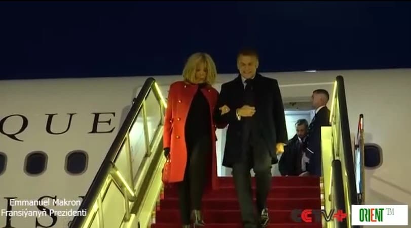 French President Emmanuel Macron arrives in Beijing for state visit