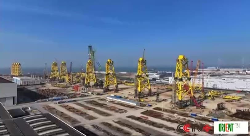 В Китае изготовлена и поставлена ключевая опора для крупнейшей в Европе морской ветротурбины