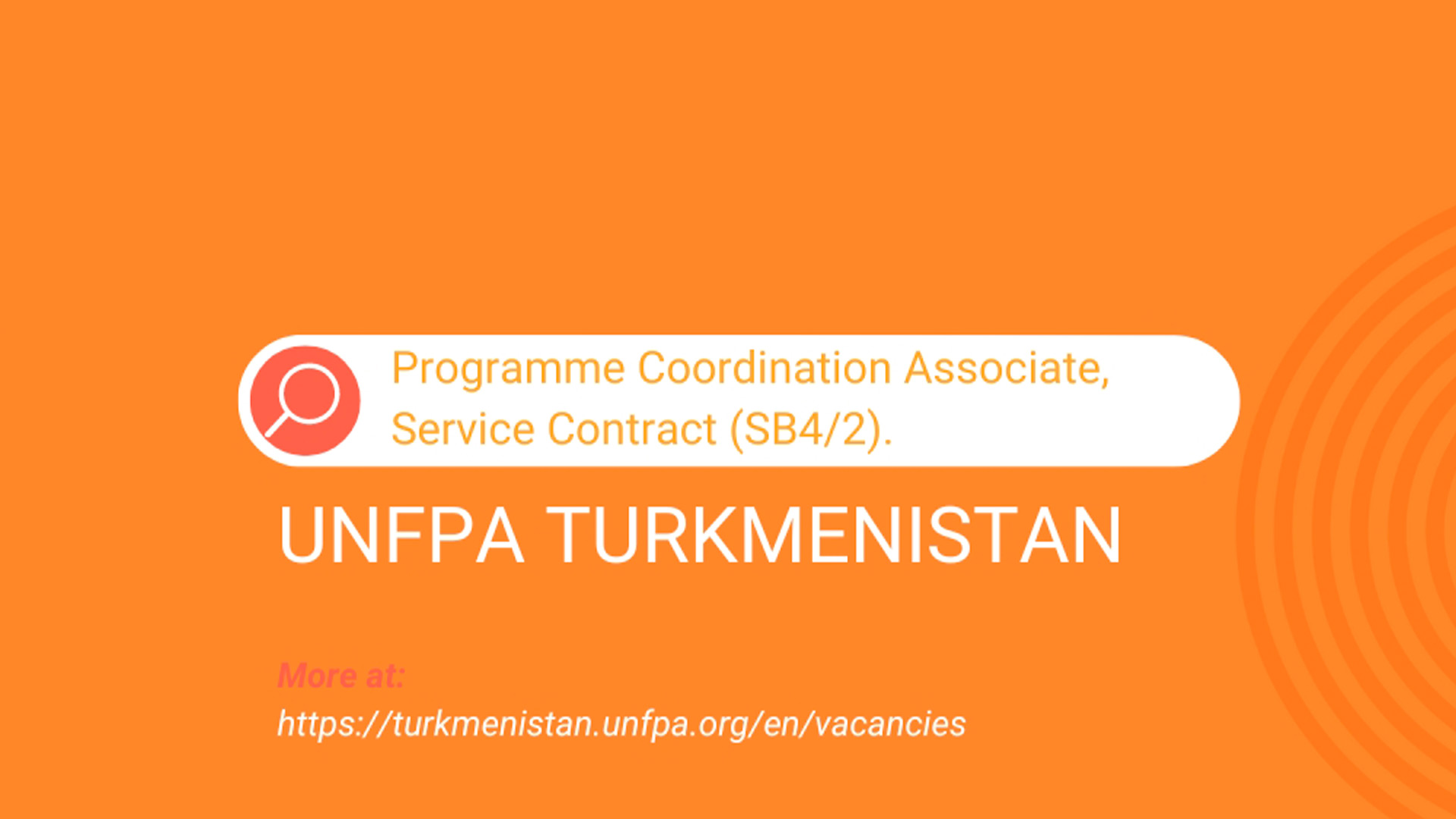 UNFPA-nyň Türkmenistandaky wekilhanasy iş orny barada habar berýär