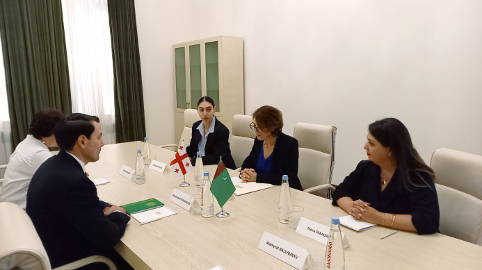  Ambassador of Turkmenistan in Georgia met with the Chairperson of the Culture Committee of the Parliament of Georgia