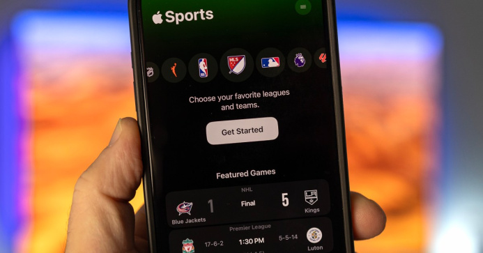  Apple has launched an app with match results and betting odds