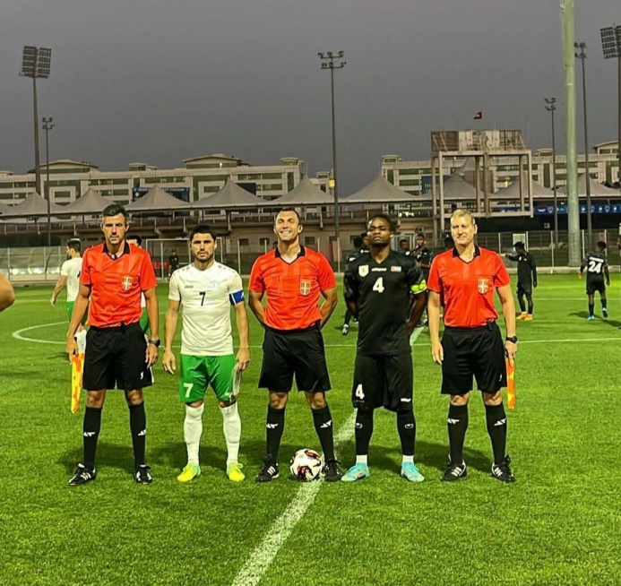  Turkmenistan national football team beat the Arab team in a friendly match