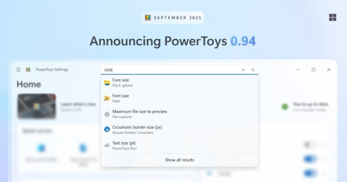  Microsoft обновила PowerToys: что нового в версии 0.94