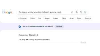 AI will find grammatical errors in queries from Google users