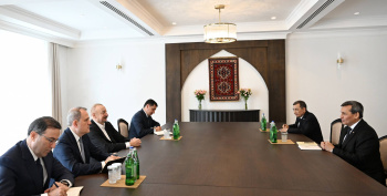 Türkmenistanyň DIM-niň ýolbaşçysy Azerbaýjan Respublikasynyň Prezidenti bilen Hankendide duşuşdy