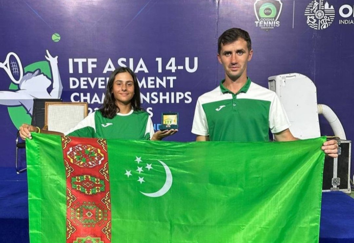  The Turkmen tennis player won a silver medal at the Asian Championship