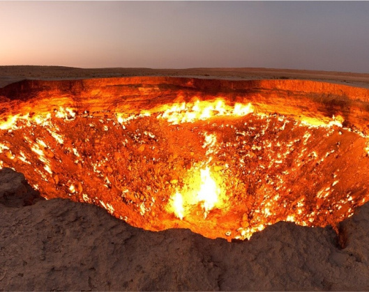 The method of reducing methane emissions from the Derweze crater, proposed by Turkmen scientists, has received practical confirmation