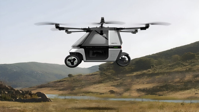  Китайская компания Kuickwheel запускает летающий мотоцикл Skyrider X6