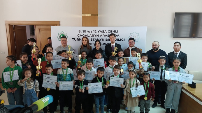  18 sets of medals were awarded at the children’s chess championship: the residents of Lebap have the most