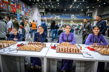 At the World Chess Olympiad, the women's team of Turkmenistan leads in category C