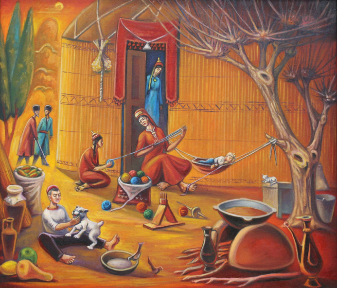  «В плену гармонии»: в Ашхабаде открылась выставка марыйских художников