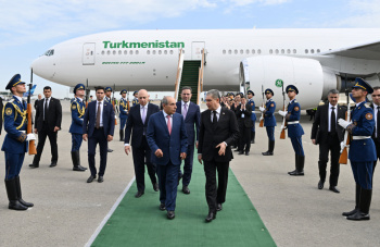 The Visit of the National Leader of the Turkmen People to Azerbaijan Has Begun