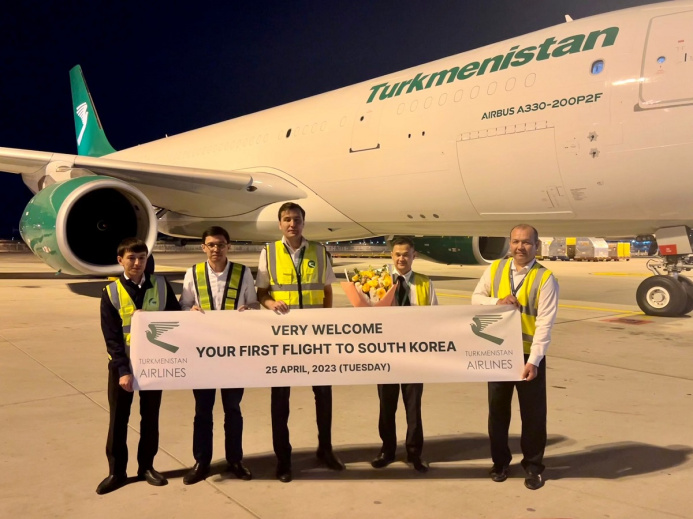  Авиакомпания «Туркменистан» открыла прямое сообщение Ашхабад-Инчхон-Ашхабад