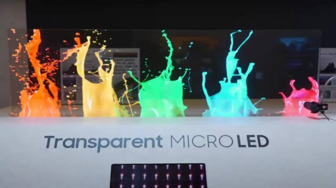 Samsung introduced the world's first transparent MicroLED display