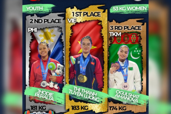 Türkmen agyr atletikaçylary Astanada geçirilýän Aziýa çempionatynda alty medal gazandylar