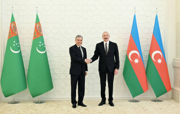Gurbanguly Berdimuhamedov Met with Ilham Aliyev