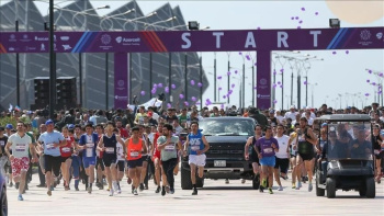 Turkmen runners join Baku Marathon 2024